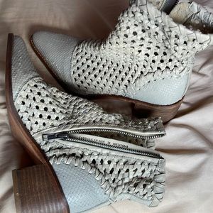 Free people zip up heeled booties
